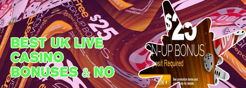 Online live casino no deposit bonus